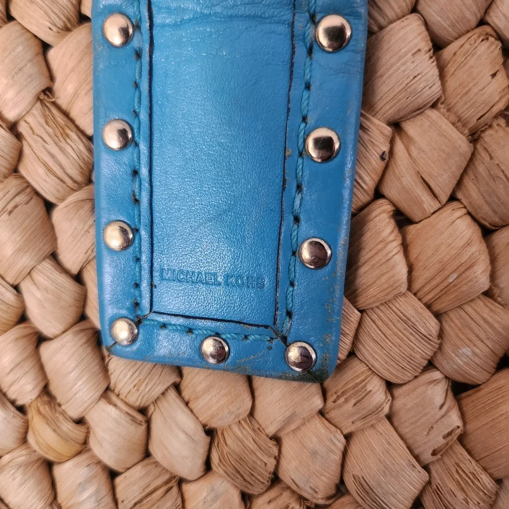 Michael Kors Santorini raffia and leather tote bag - Picture 4 of 9